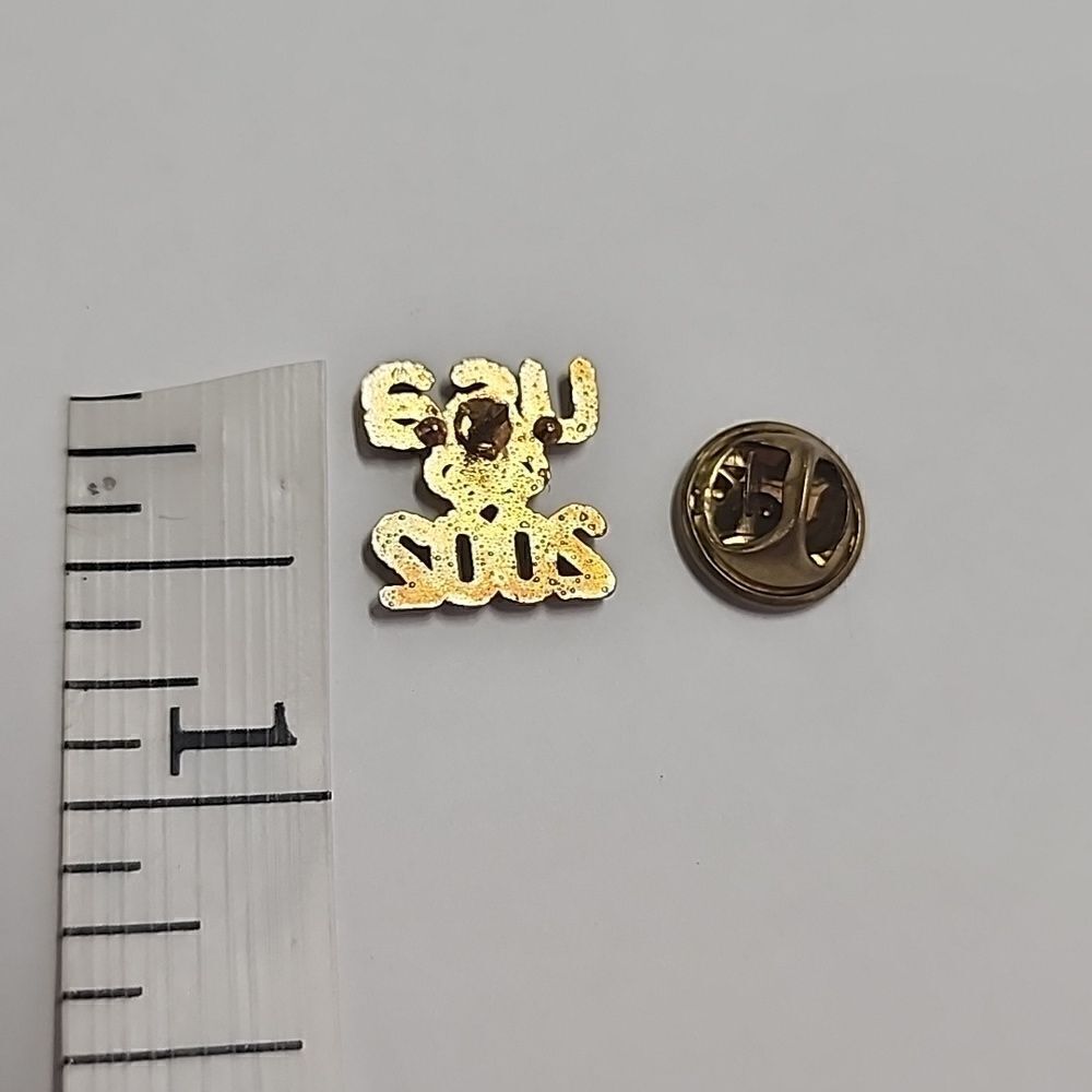 OLYMPIC PIN TEAM USA GOLD TONE 2002 RINGS - Picture 3 of 3